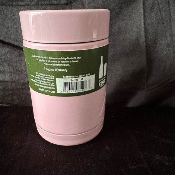 New, Ozark Trail 12 oz insulated stainless steel can cooler, pink - Picture 2 of 5